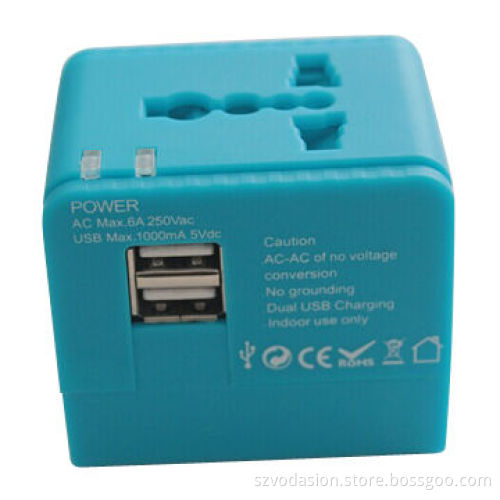 2014 newest design wholesale universal dual USB Portable travel adapter